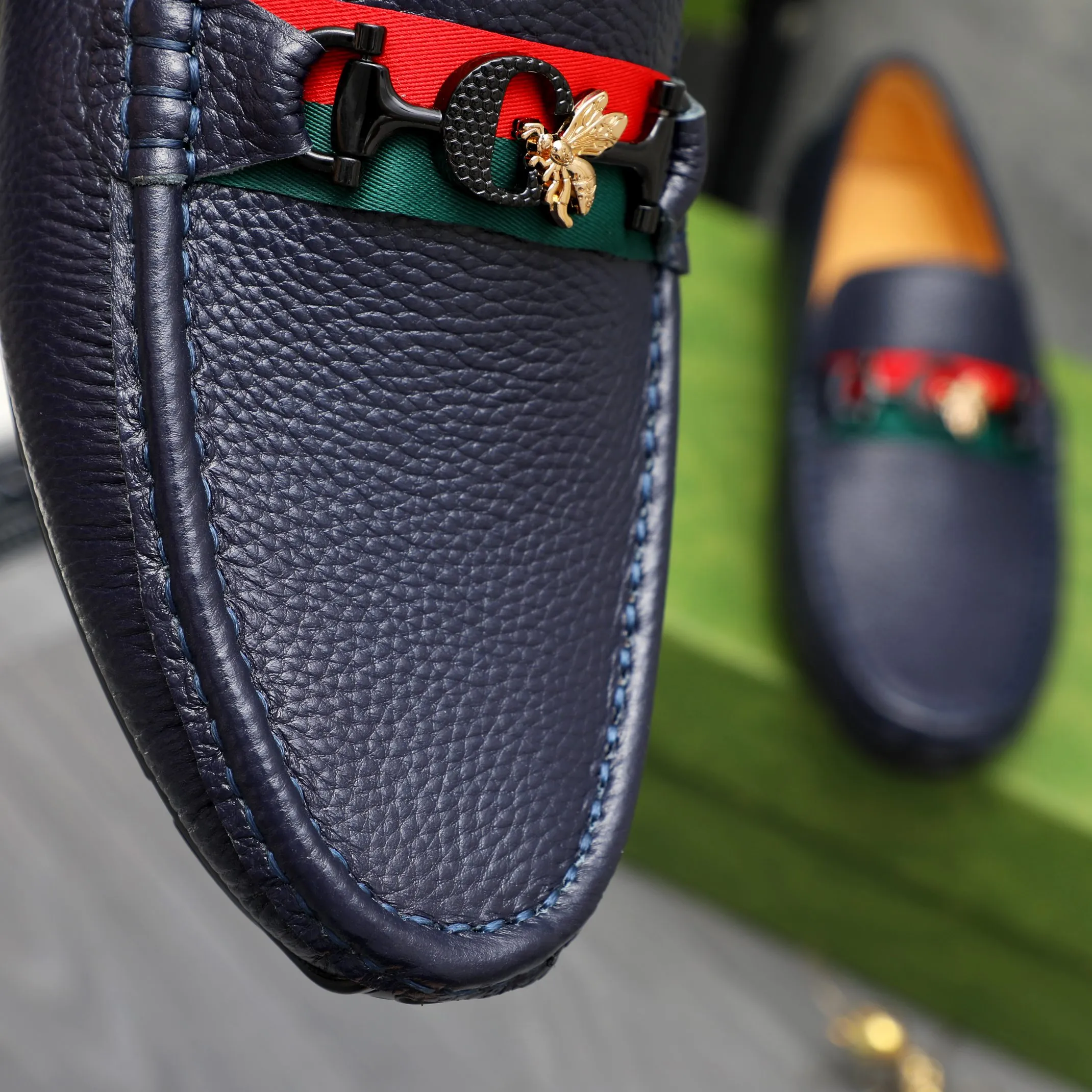 Men's shoes 💰360 Product trademark: GUCCI "Gucci" casual slip-on men's shoes Regular size: 38-45 Product materials: Selected pebbled cowhide upper, pigskin lining, rubber outsole